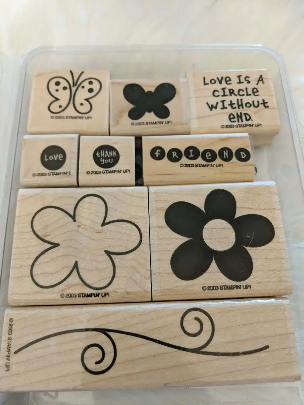 STAMPIN' UP! Love Without End Wooden Stamp Set of 9 Two Step